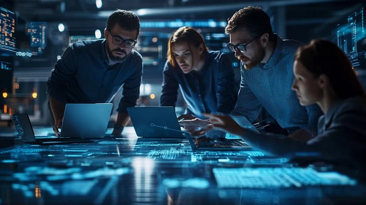 tech team working stockcake